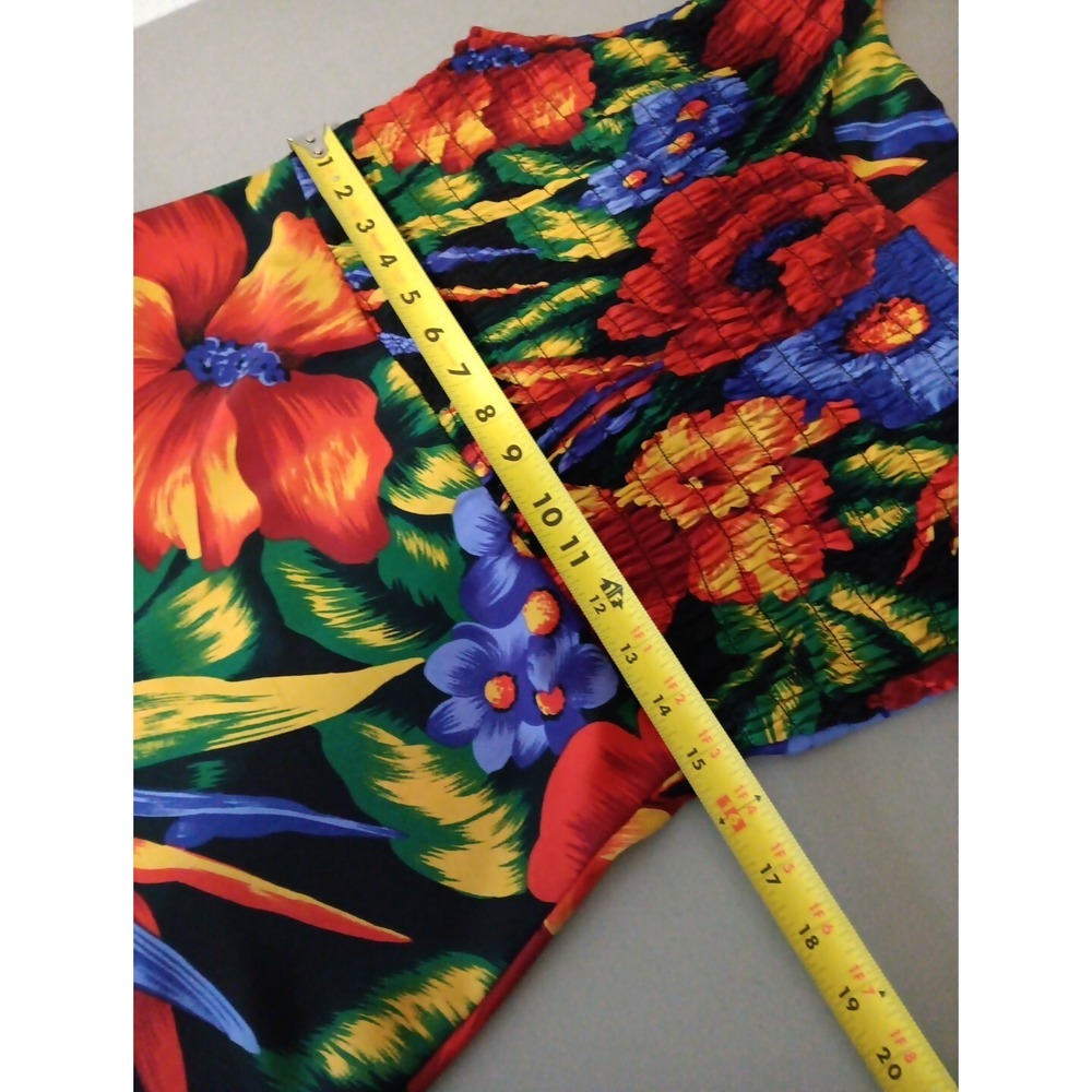 Prophecy Hawaiian Maxi Dress Size 8 Floral Island Smocked Travel Bright Beachy‎ - Picture 6 of 8